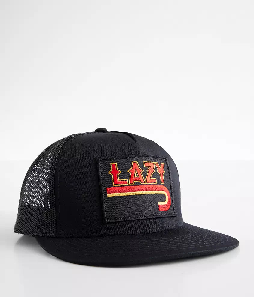 lazy j ranch wear blk flat cap