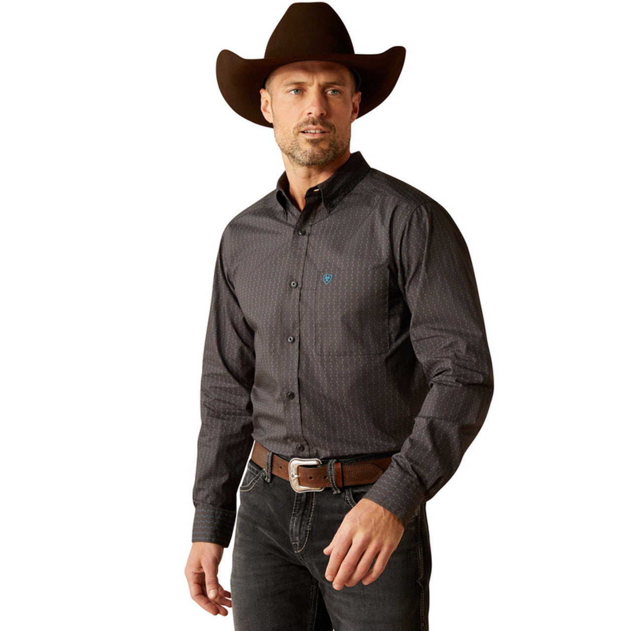 ARIAT Pompey FTD LS SHRT - Black