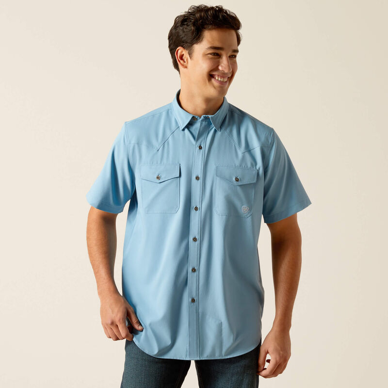 Camisa ARIAT Venttek Western Blue Dawn SS