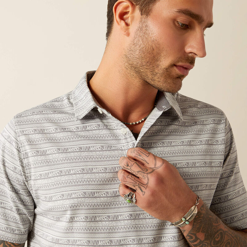 ARIAT Retro Grey SS Polo
