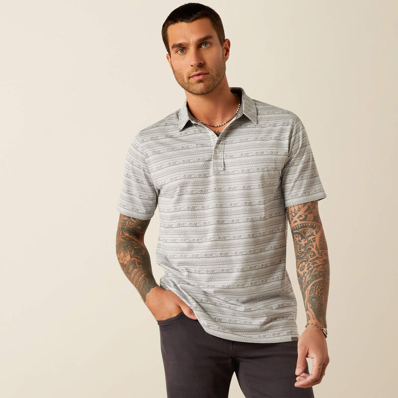 ARIAT Retro Grey SS Polo