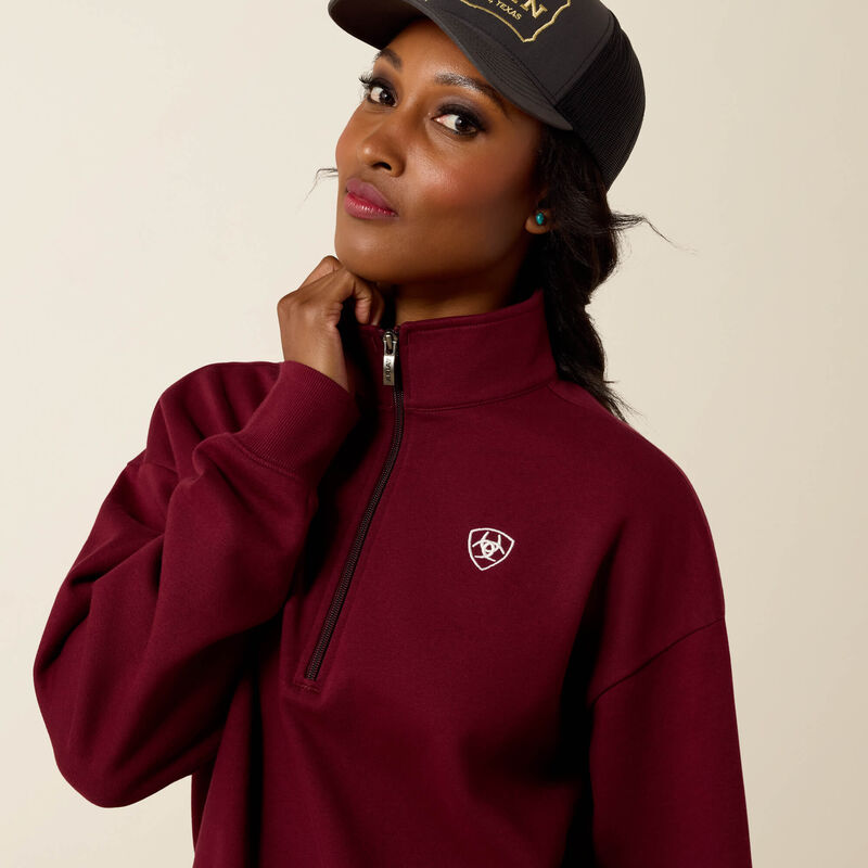 Women's Ariat holiday 1/2 zip Sweatshirt