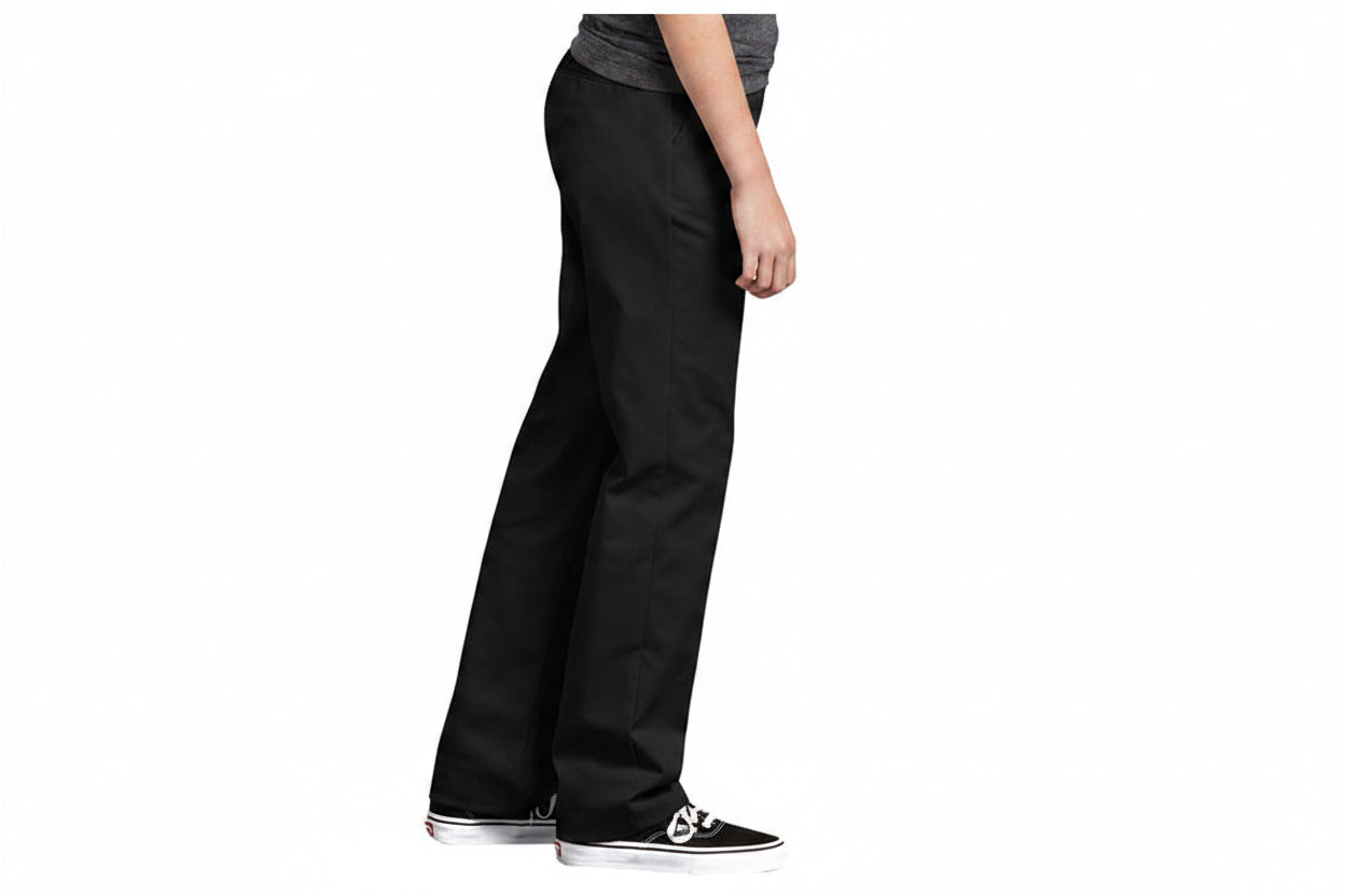Dickies Girls Flat Front Slim Fit Straight Fit Pant