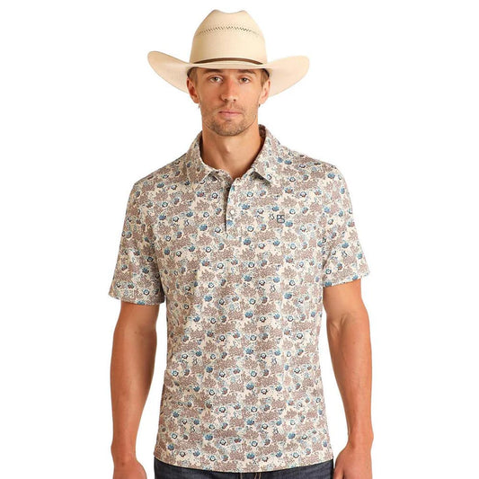 PANHANDLE SLIM SS SNAP POLO - NATURAL