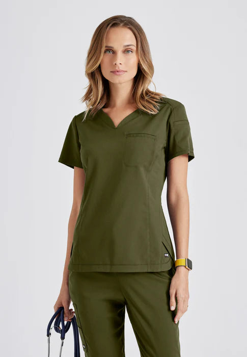 Capri 2-Pocket Hourglass V-Neck Scrub Top - Seasonal Colors
