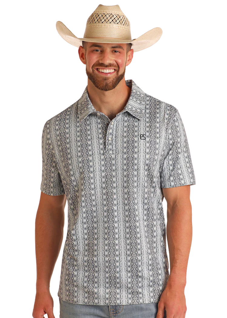 PANHANDLE SLIM SS SNAP POLO - DARK GREY