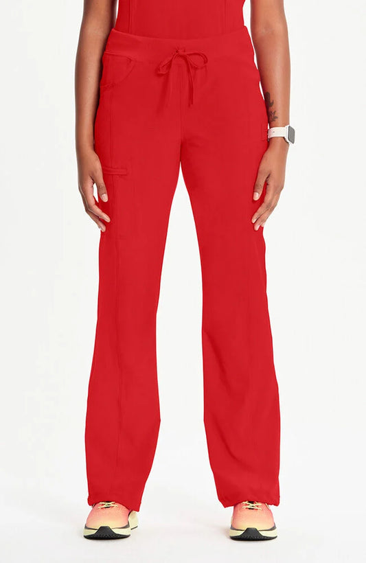 Women's Rib Knit Drawstring Waist Scrub Pant