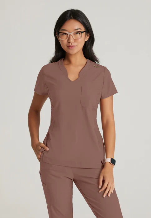 Sway 1-Pocket Banded V-Neck Ciclo® Scrub Top - Seasonal Colors