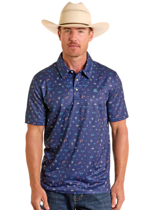 Panhandle Slim Polo Snap - Navy