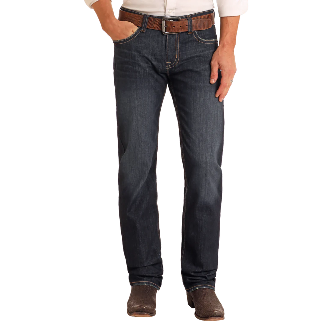 ROCK&ROLL JEAN TRI COLOR EMB REVOLVER STRAIGHT