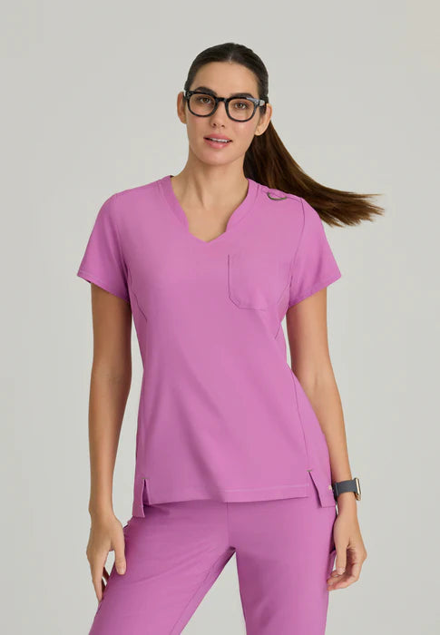 Sway 1-Pocket Banded V-Neck Ciclo® Scrub Top - Seasonal Colors