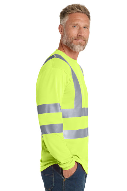 CornerStone ANSI 107 Class 3 Long Sleeve Snag-Resistant Reflective T-Shirt - Yellow