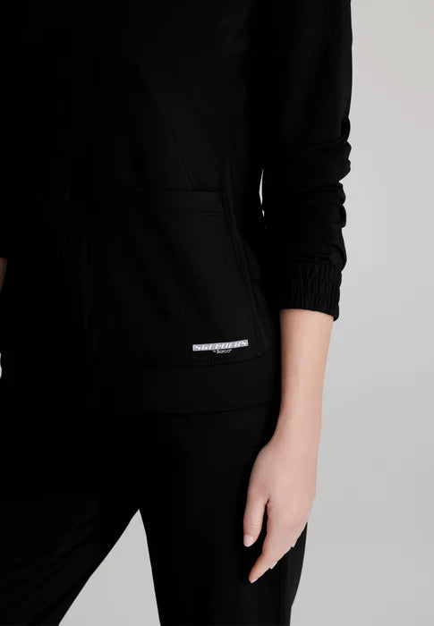 Chaqueta de calentamiento Contour con cremallera frontal y 3 bolsillos.