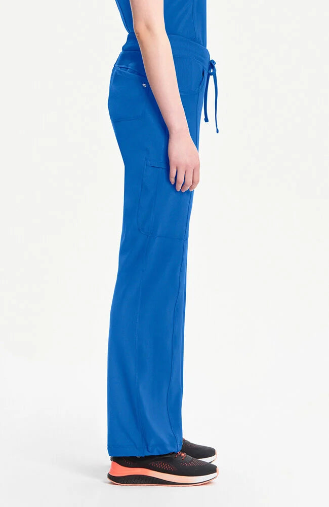 Women's Rib Knit Drawstring Waist Scrub Pant