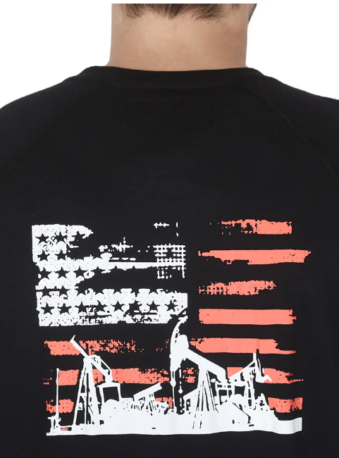 Forge Fr Men's Ripped Framework Black Long Sleeve T-shirt