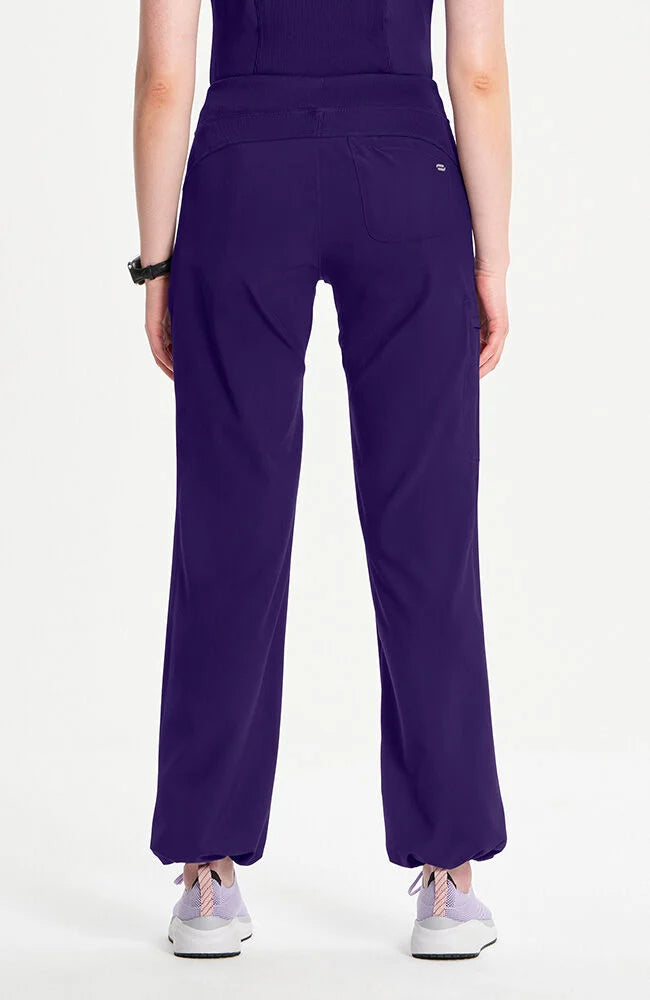 Women's Rib Knit Drawstring Waist Scrub Pant
