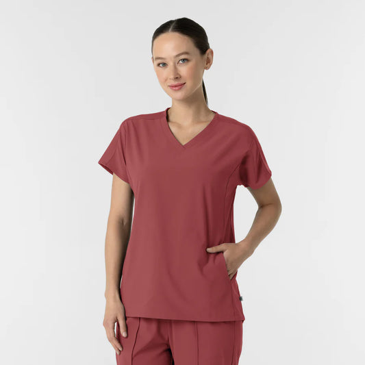 RENEW Women's V-Neck Tunic Scrub Top