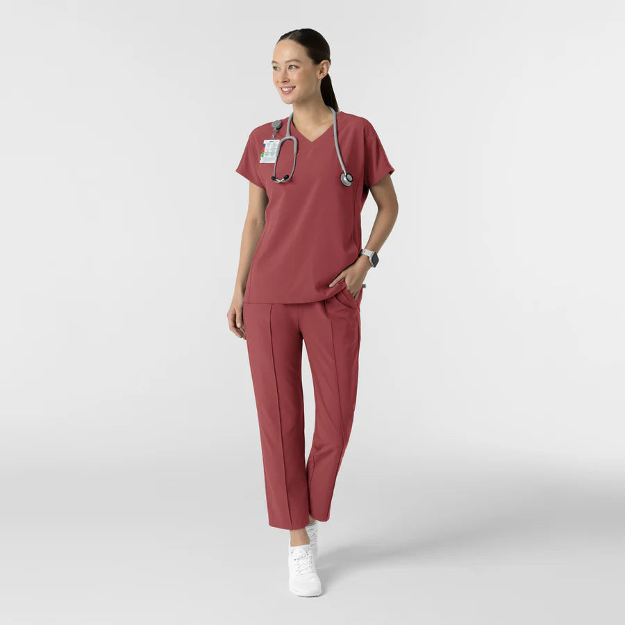RENEW Women's V-Neck Tunic Scrub Top