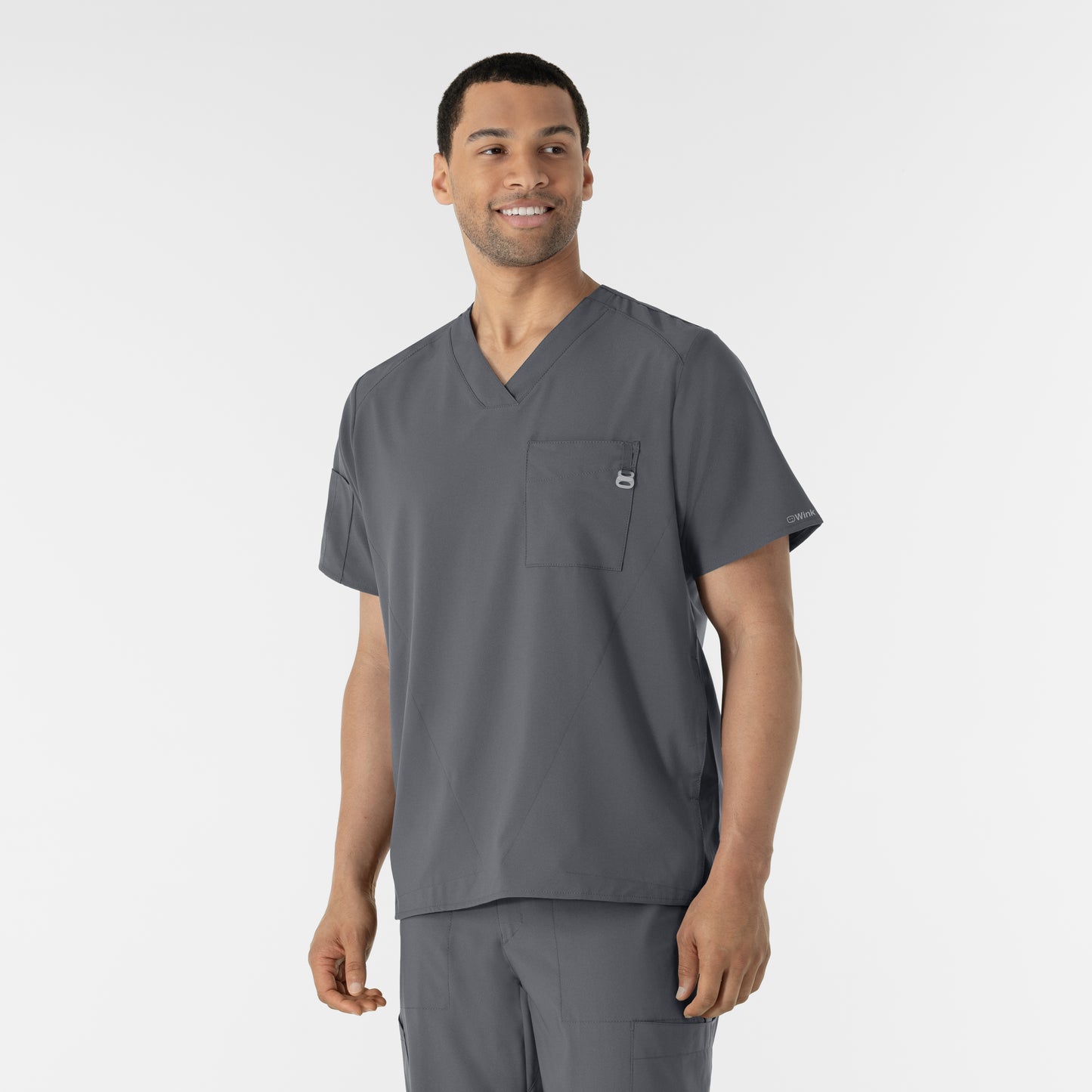 Wink123- Men's V-neck Scrub Top