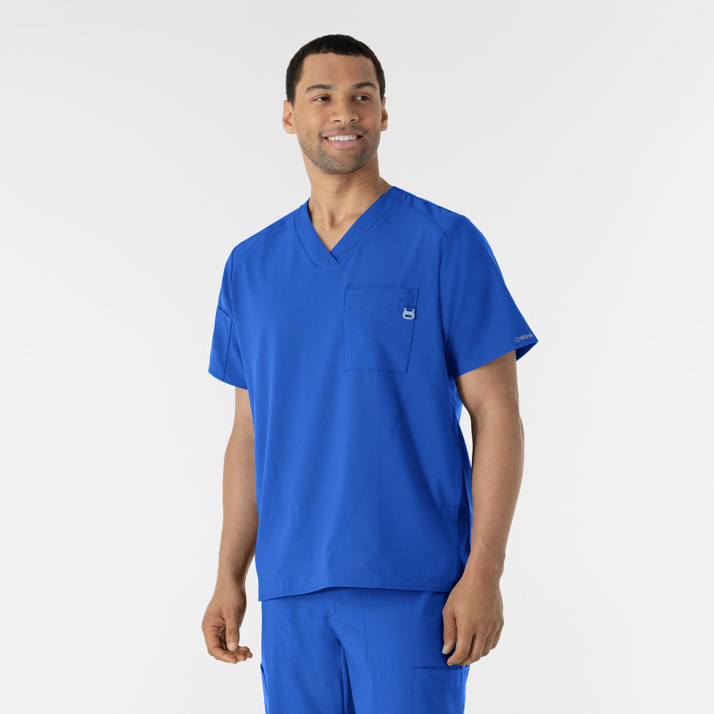 Wink123- Men's V-neck Scrub Top