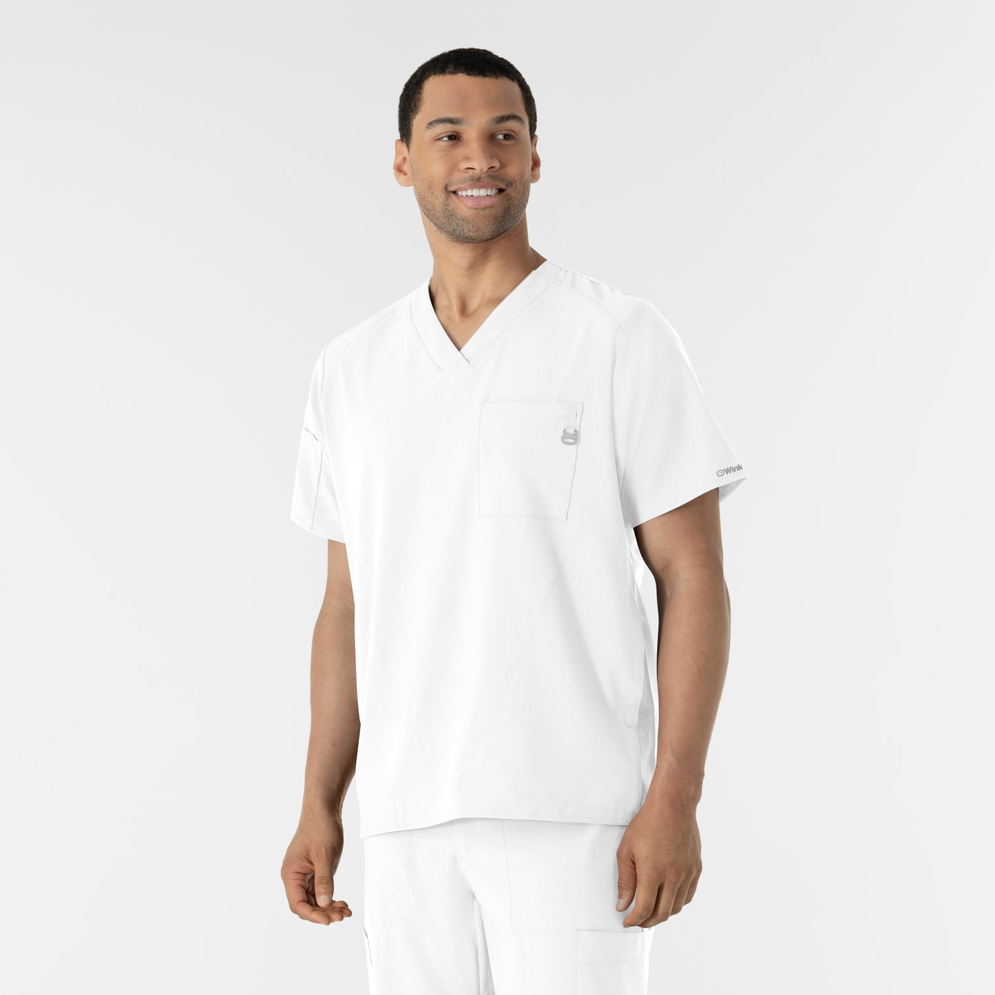 Wink123- Men's V-neck Scrub Top
