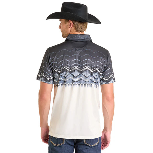 ROCK&ROLL BORDER PRINTED POLO