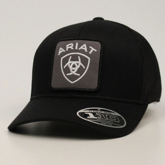 Gorra Ariat GRY con logo cuadrado BLK