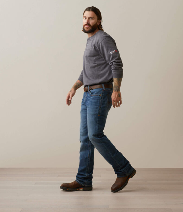 Ariat FR Air Refinery Row Graphic Henley Top