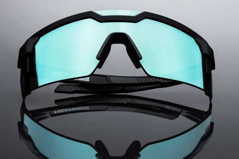 HeatWave Future Tech Sunglasses: Black Frame Arctic Chrome Z87+
