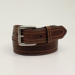 Ariat 1 1/2 Double Stitch Leather Brown Belt