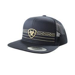 Ariat Cap Shield and Boot Stitch Ribbon Navy