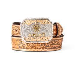 Ariat Men's Belt 1 7/8"- 1 1/2 Floral Embossed