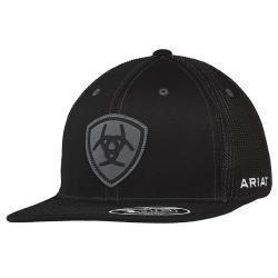 GORRA NEGRA ARIAT CON PARCHE DE ANTE