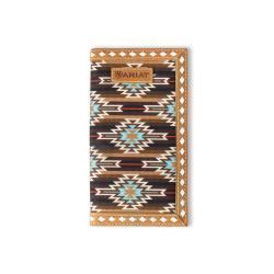 Cartera estilo rodeo para hombre de Ariat, con cordones de diamante de estilo suroeste, color marrón.
