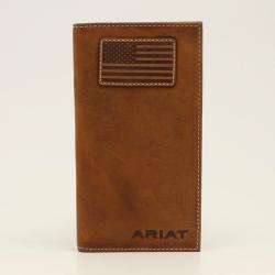 Ariat Rodeo Flag Patch logo Medium Brown