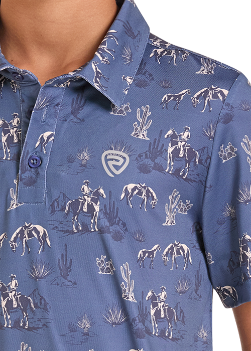 Rock&Roll Novelty Print Lite Polo