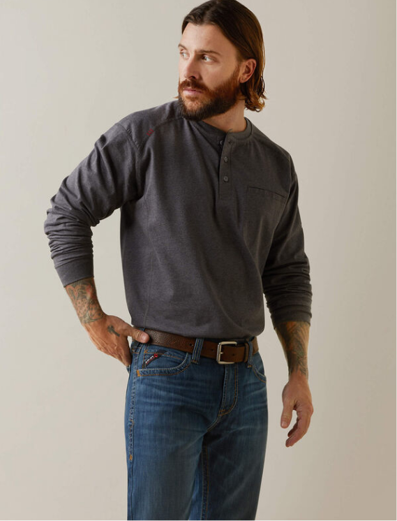 Ariat FR Air Refinery Row Graphic Henley Top