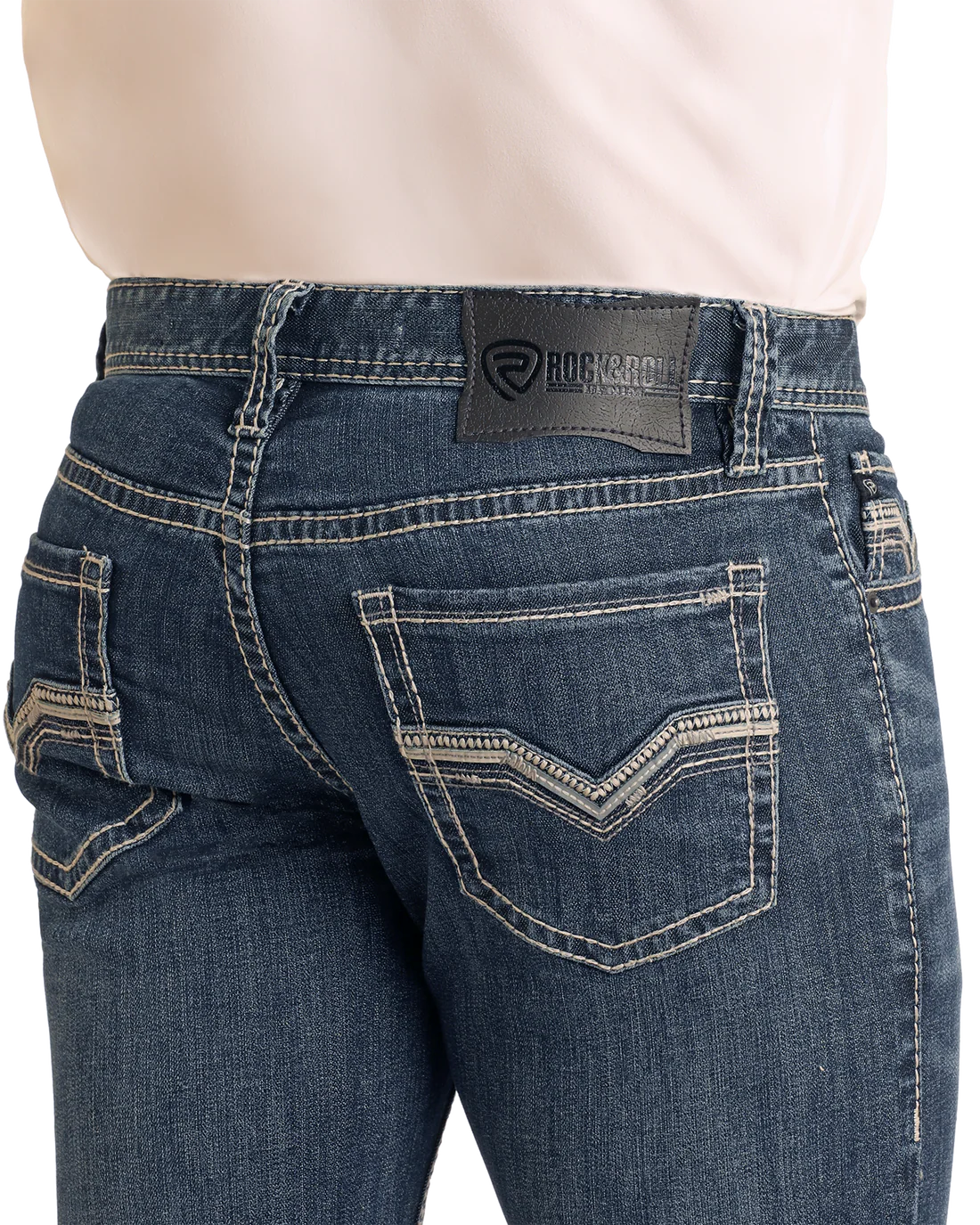 ROCK & ROLL SLIM STRAIGHT BOOT MEDIUM WASH JEANS