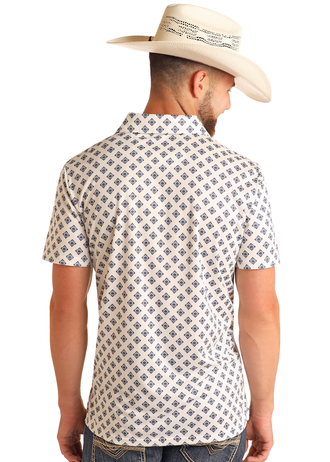 ROCK&ROLL AZTEC PRINTED POLO