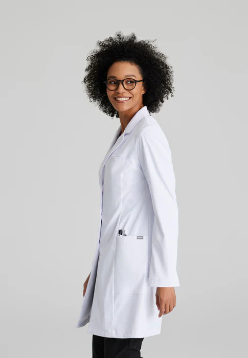 Grace 3 Pocket 35 Inch 3 Button Lab Coat