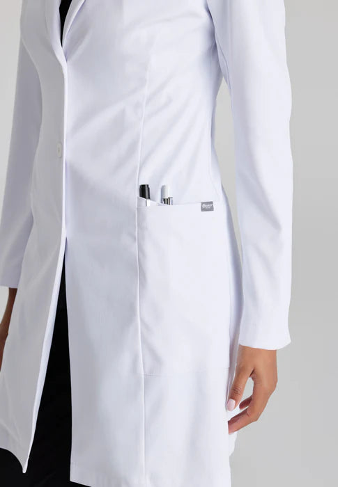 Grace 3 Pocket 35 Inch 3 Button Lab Coat