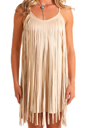 Rock & Roll Women's Microsuede Fringe Dress