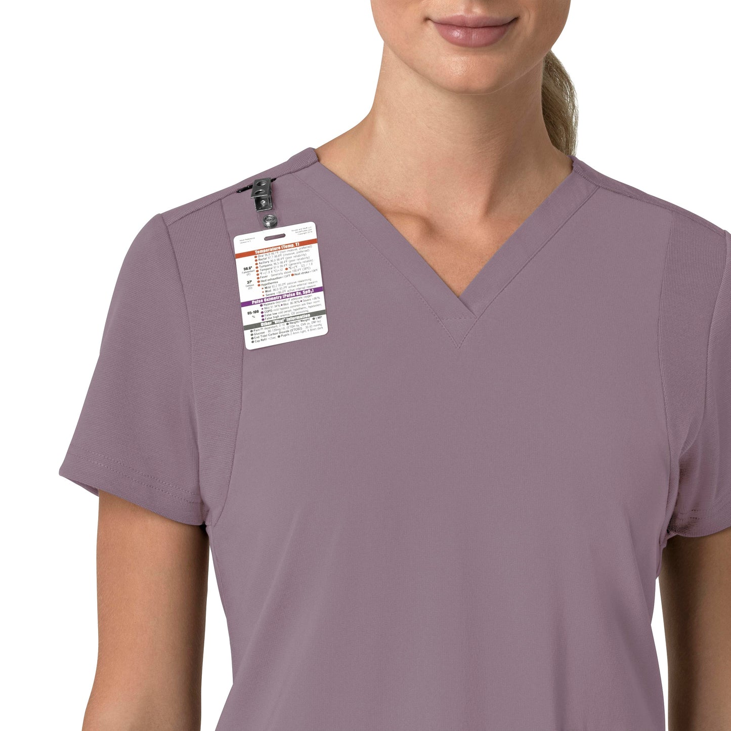 Carharrt Force Cross-Flex Women's Flex Panel V-Neck Scrub Top Lavender Mist