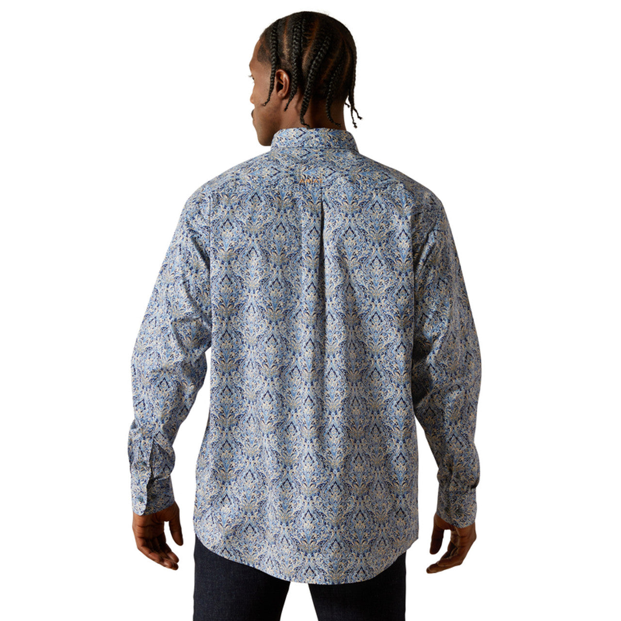 ARIAT STONEY CLASSIF FIT BLUE PRINT - MENS SHIRT - 10062237