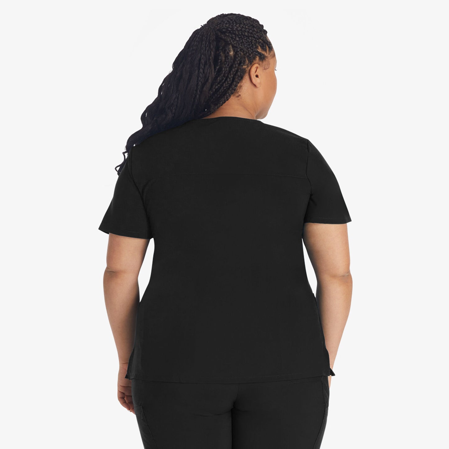 Women's EDS Essentials Mock Wrap Scrub Top - Plus