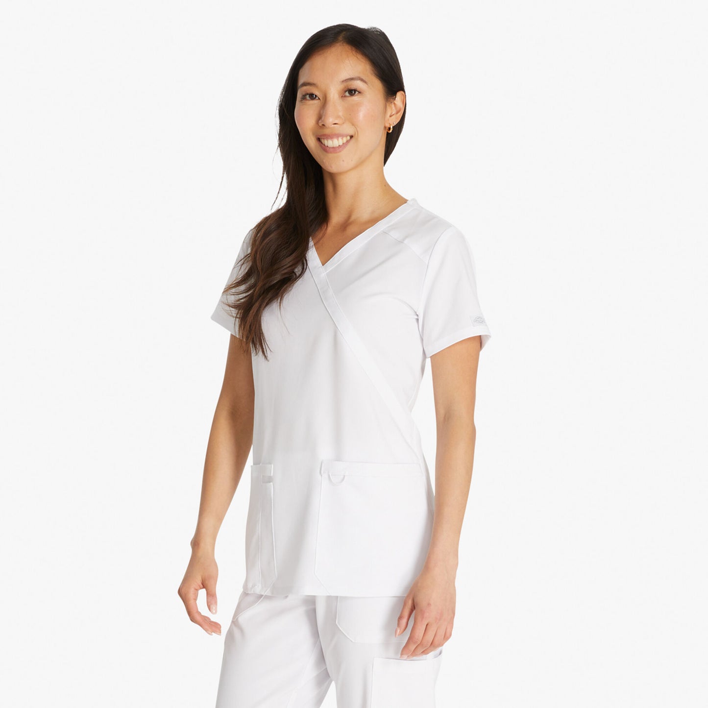 Women's EDS Essentials Mock Wrap Scrub Top - Plus