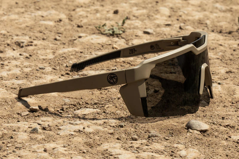 HeatWave Future Tech Sunglasses: Desert Tan Frame Z87+