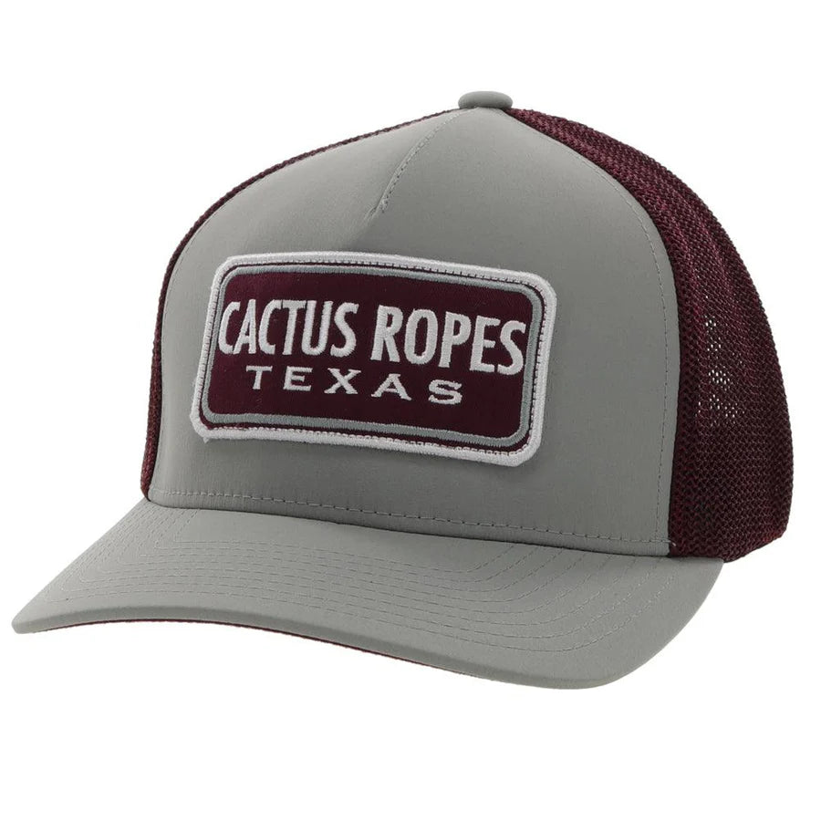 HOOEY "CR084" GREY/MAROON HAT