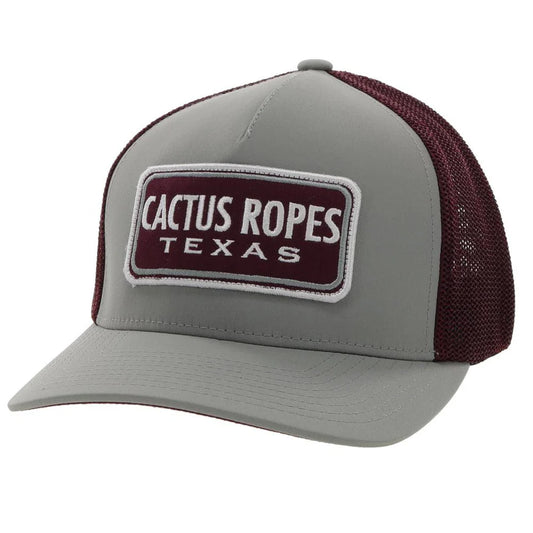 HOOEY "CR084" GREY/MAROON HAT