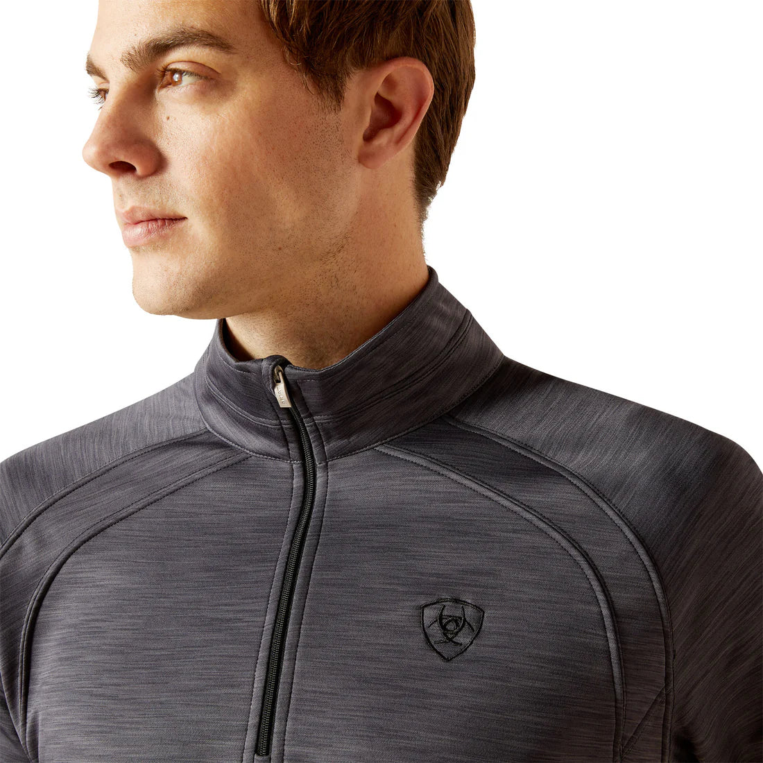 **FINAL SALE** Ariat Men's Tek Team Ebony Grey 1/2 Zip Sweatshirt